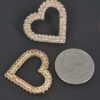 Heart Rhinestone Button Earrings – Sparkling Heart Studs