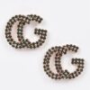 Rhinestone Button Stud Earrings – Petite Sparkle