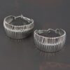 Wide Metal Hoop Earrings – Sculptural Polished Hoops
