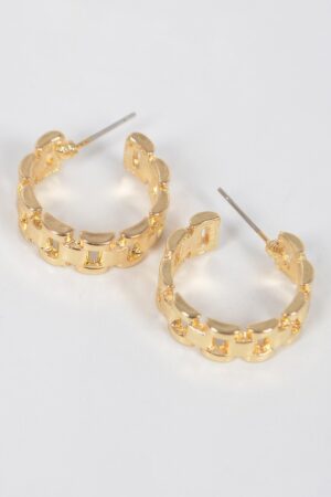 Chain Hoop Earrings – Petite Chain-Link Hoops (0.75 in)