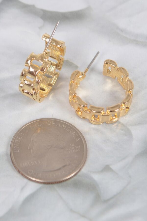 Chain Hoop Earrings – Petite Chain-Link Hoops (0.75 in)