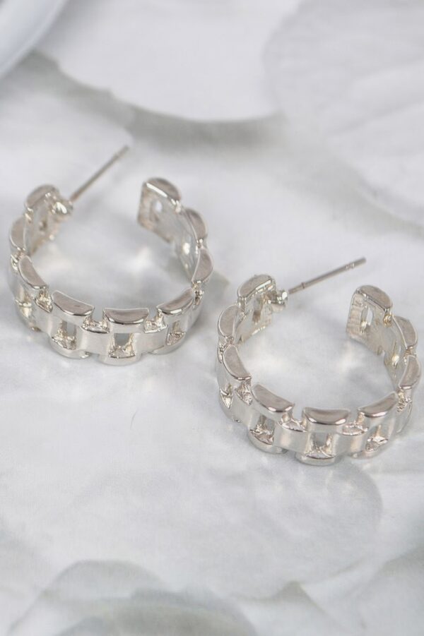 Chain Hoop Earrings – Petite Chain-Link Hoops (0.75 in)
