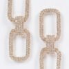 Double-Rectangle Rhinestone Drop Earrings