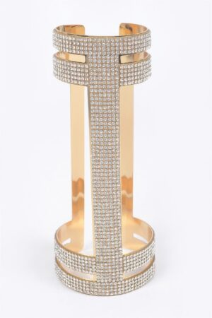 Wide Metal Cuff Bracelet – Polished Open Band
