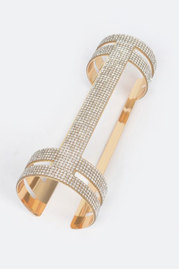 Wide Metal Cuff Bracelet – Polished Open Band