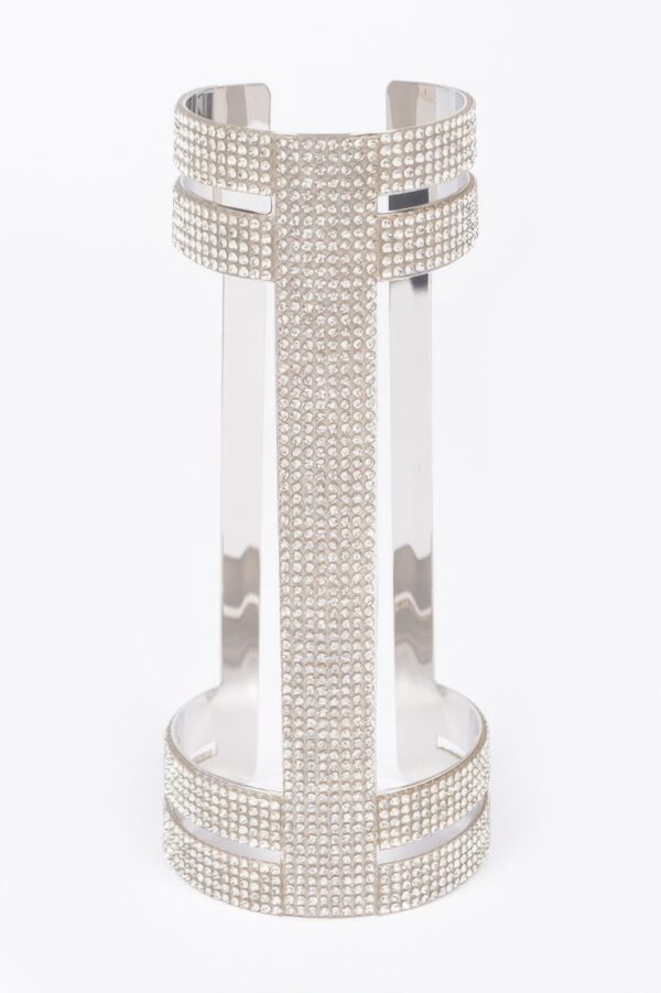 Wide Metal Cuff Bracelet – Polished Open Band