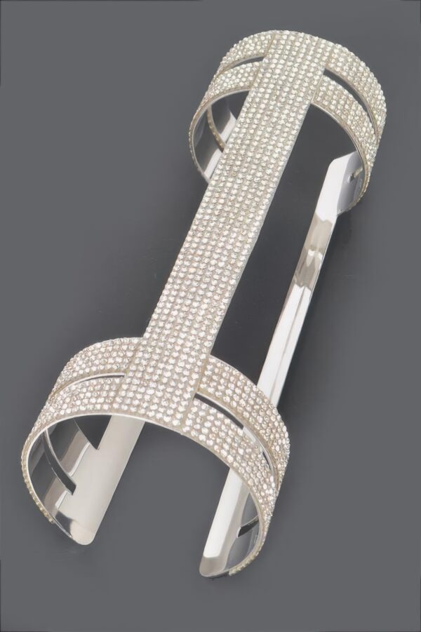 Wide Metal Cuff Bracelet – Polished Open Band