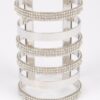 Rhinestone Metal Cuff – Polished Open Bracelet