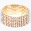 Shiny Rhinestone Bracelet – Polished Metal Sparkle