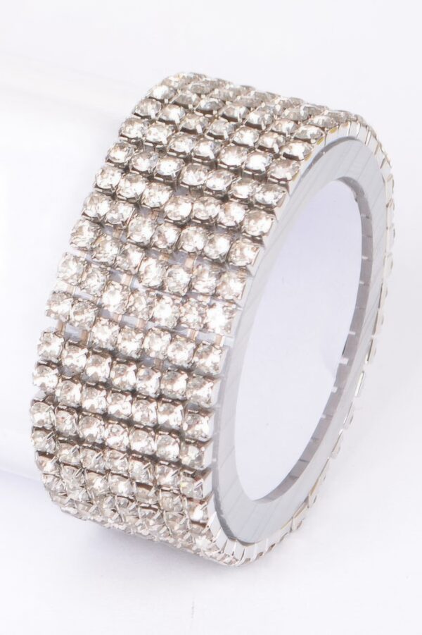 Shiny Rhinestone Bracelet – Polished Metal Sparkle