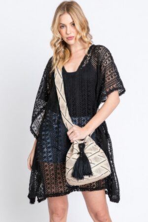 Aztec Bucket Bag with Adjustable Patterned Strap