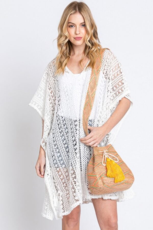 Aztec Bucket Bag with Adjustable Patterned Strap