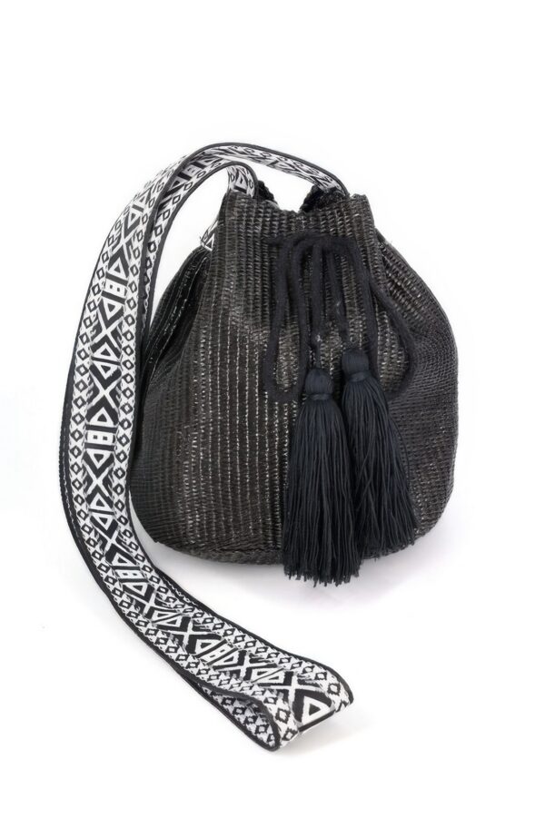 Solid Bucket Bag with Aztec Strap – Polypropylene