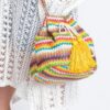 Chevron Stripe Bucket Bag – Vibrant Multi Color
