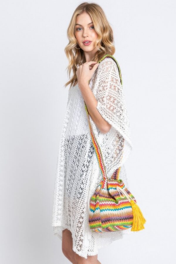 Chevron Stripe Bucket Bag – Vibrant Multi Color