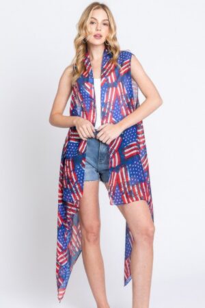 American Flag Vest – Stars & Stripes Open-Front