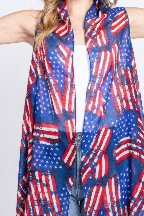 American Flag Vest – Stars & Stripes Open-Front