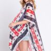 Stars & Stripes Open-Front Kimono – Patriotic Print