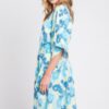 Floral Self-Tie Open-Front Swim Cover-Up