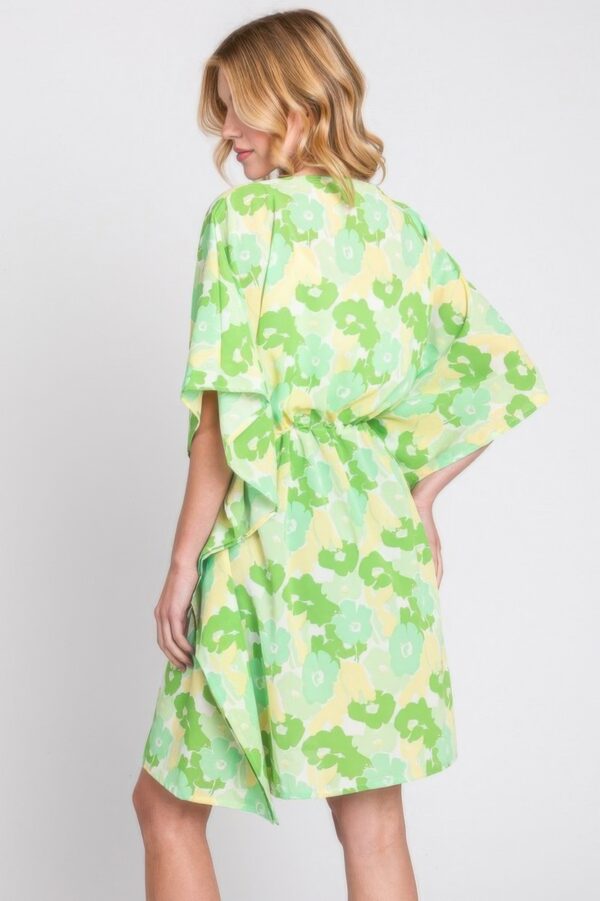 Floral Self-Tie Open-Front Swim Cover-Up