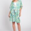 Floral Drawstring Open-Front Cover-Up Kimono