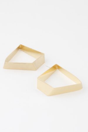 Abstract Linear Earrings – Metallic Geometric