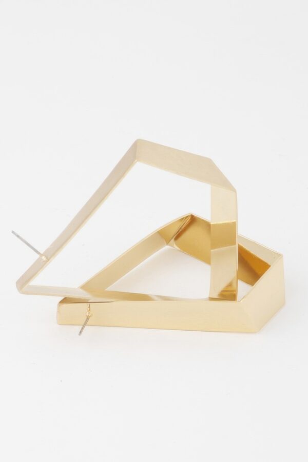 Abstract Linear Earrings – Metallic Geometric