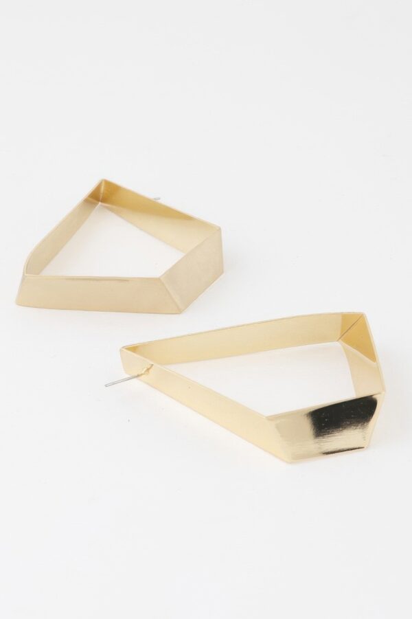 Abstract Linear Earrings – Metallic Geometric