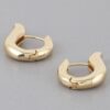 Harp Hoop Earrings – Sculptural Polished Metallic Hoops