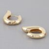 Harp Hoop Earrings – Sculptural Polished Metallic Hoops