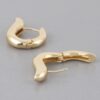 Harp Hoop Earrings – Sculptural Polished Metallic Hoops