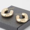 Link Chain Hoop Earrings – Shiny Interlocking Design