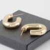 Link Chain Hoop Earrings – Shiny Interlocking Design