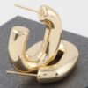 Link Chain Hoop Earrings – Shiny Interlocking Design