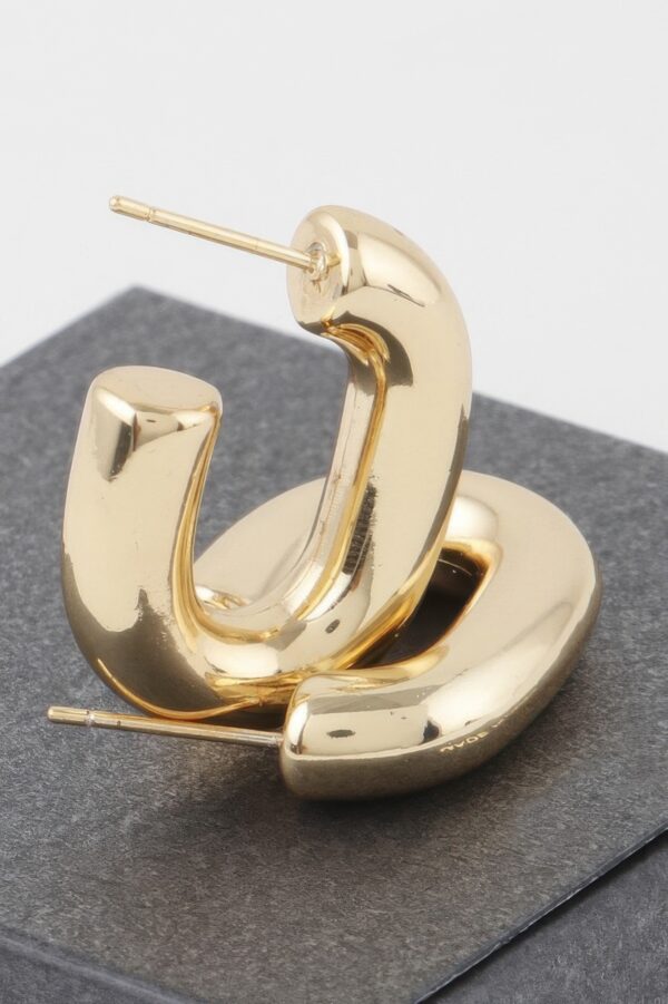 Link Chain Hoop Earrings – Shiny Interlocking Design