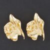 Ripple In Time Sculptural Wave Earrings – Metallic Sheen