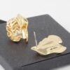 Ripple In Time Sculptural Wave Earrings – Metallic Sheen