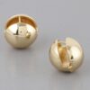 Shiny Ball Clasp Earrings – Polished Spherical Studs