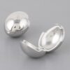 Empty Shell Clasp Earrings – Sculpted Hollow Shell, Polished Metal
