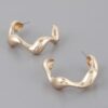 Liquid Wave Hoop Earrings – Sculptural Fluid Hoops