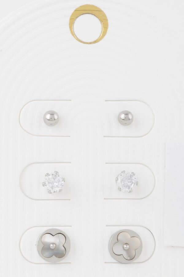 Multi-Jewel Stud Earring Set – Mixed Cut Sparkle