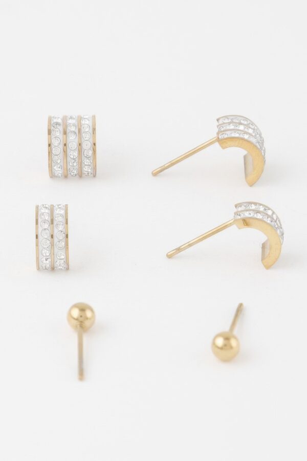 Multi Rhinestone Stud Earring Set – Assorted Styles