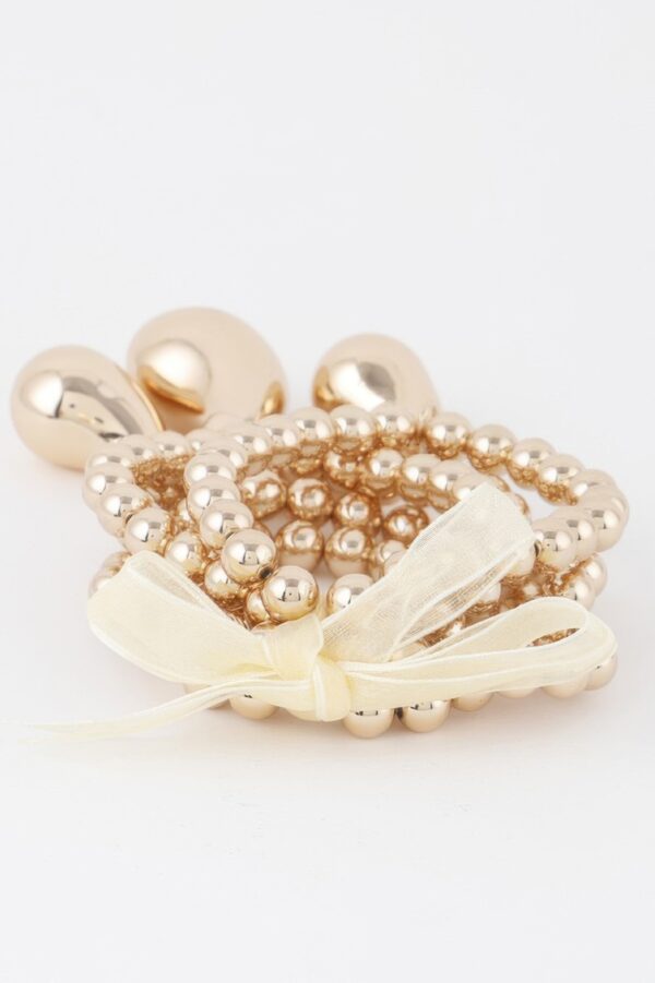 Beaded Ribbon Bracelet – Multi-Strand Stretch
