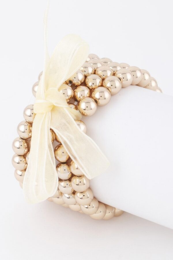Beaded Ribbon Bracelet – Multi-Strand Stretch