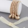 Triple Teardrop Beaded Bracelet – Stretch Statement