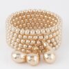 Triple Teardrop Beaded Bracelet – Stretch Statement