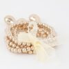 Triple Teardrop Beaded Bracelet – Stretch Statement