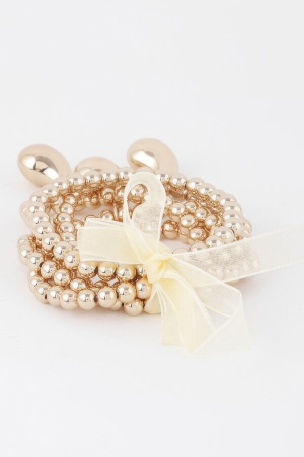 Triple Teardrop Beaded Bracelet – Stretch Statement