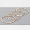 Bamboo Twist Bracelet – Sculpted Metallic Slip-On