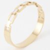 Ribbed Chain Clasp Bracelet – Polished Metallic